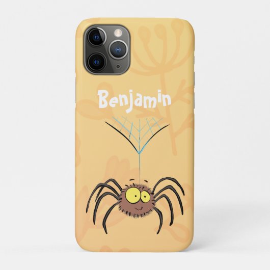 かわいいフワフワのクモの漫画 Case-Mate iPhoneケース (裏)