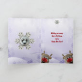 かわいいフワフワのクリスマスカード シーズンカード (内部)