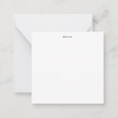 かわいいフワフワのクリスマスフェアリー ノートカード (裏面)