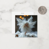 かわいいフワフワのクリスマスフェアリー ノートカード (正面/裏面インサイチュ)