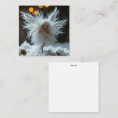 かわいいフワフワのクリスマスフェアリー ノートカード (正面/裏面)