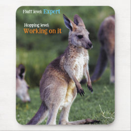 かわいいフワフワのジョーイカンガルー マウスパッド