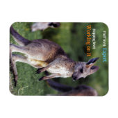 かわいいフワフワのジョーイカンガルー マグネット (横)