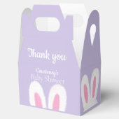 かわいいフワフワのバニーの赤ちゃんシャワー フェイバーボックス (オープン)