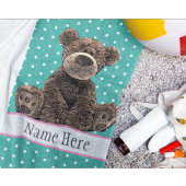 かわいいフワフワのブラウンベア動物の野生名キッズ ビーチタオル