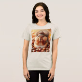 かわいいフワフワのリス トライブレンドＴシャツ (正面全面)