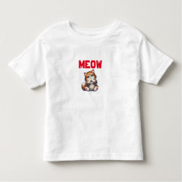 かわいいフワフワの子猫ハートジェスチャー | 愛らしい トドラーTシャツ