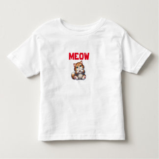 かわいいフワフワの子猫ハートジェスチャー | 愛らしい トドラーTシャツ