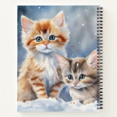 かわいいフワフワの子猫 ノートブック (裏面)