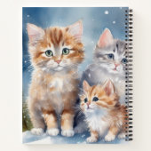 かわいいフワフワの子猫 ノートブック (裏面)