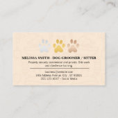 かわいいフワフワの犬 |動物気に 名刺 (裏面)