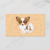 かわいいフワフワの犬 |動物気に 名刺 (正面)