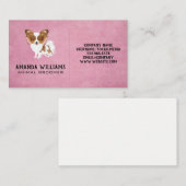 かわいいフワフワの犬 名刺 (正面/裏面)