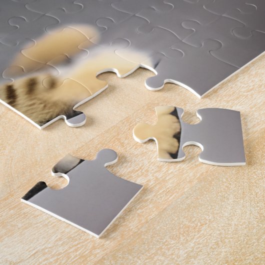 かわいいフワフワの猫ベビー ジグソーパズル (側面)