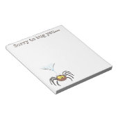 かわいいフワフワの茶色のスパイダーアニメイラストレーション ノートパッド (アングル)