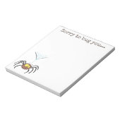 かわいいフワフワの茶色のスパイダーアニメイラストレーション ノートパッド (回転)