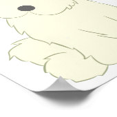 かわいいフワフワのTシャツ ポスター (角)