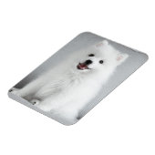 かわいいフワフワ日本のスピッツ子犬 マグネット (左側)