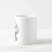 かわいいフワフワ犬のアート コーヒーマグカップ (中央)