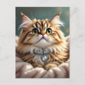 かわいいフワフワ猫 | 保Touch ポストカード (正面)