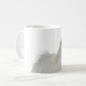 かわいいフワフワ白マルチーズ コーヒーマグカップ (正面左)