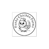 かわいいフワフワ鶏ドードルファミリーファーム卵ラベル ラバースタンプ (インプリント)