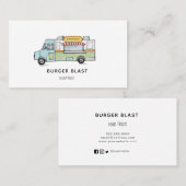 かわいいフードトラックのロゴ 名刺 (正面/裏面)