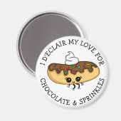 かわいいフードプリンとチョコレートエクレア|過去記事 マグネット (正面/裏面)