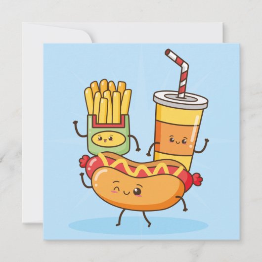 かわいいフードホリデーカード シーズンカード (正面)