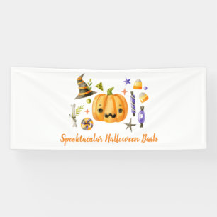 かわいいブカボチャSPOOKTACULARハロウィンバッシュパーティー 横断幕