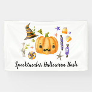 かわいいブカボチャSPOOKTACULARハロウィンバッシュパーティー 横断幕