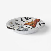 かわいいブギートリカートリートハロウィーン幽霊 ペーパーボウル (傾斜あり)