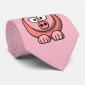 かわいいブタのパーティーをカスタマイズ ネクタイ (ロール)