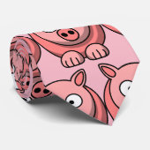 かわいいブタのパーティーをカスタマイズ ネクタイ (ロール)
