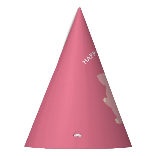 かわいいブタの子供の誕生日 パーティーハット (左)