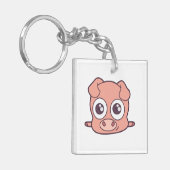 かわいいブタのclipart キーホルダー (正面左)