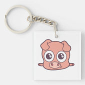 かわいいブタのclipart キーホルダー (正面)