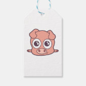 かわいいブタのclipart ギフトタグ (正面)