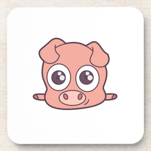 かわいいブタのclipart コースター (正面)