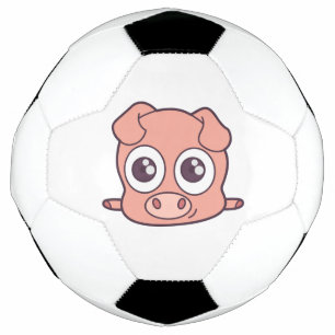 かわいいブタのclipart サッカーボール