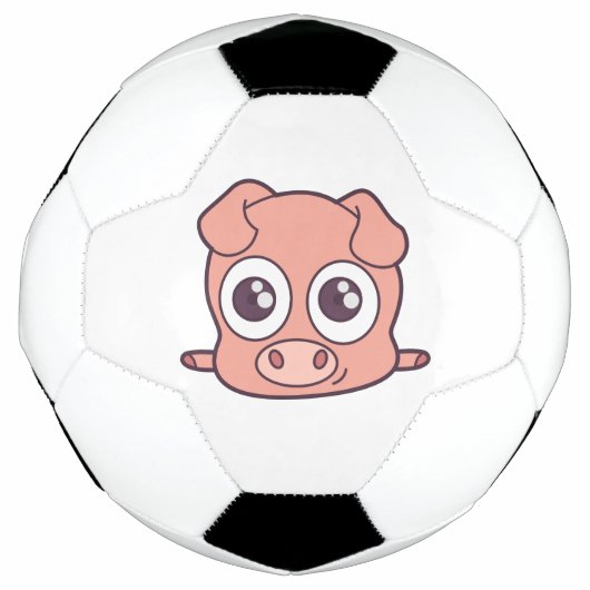 かわいいブタのclipart サッカーボール (正面)