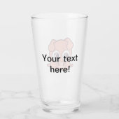 かわいいブタのclipart タンブラーグラス (裏面)
