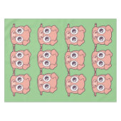 かわいいブタのclipart テーブルクロス (正面(横))