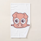 かわいいブタのclipart バスタオルセット (ハンドタオル)
