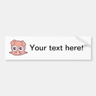 かわいいブタのclipart バンパーステッカー