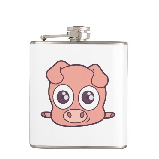 かわいいブタのclipart フラスク (正面)
