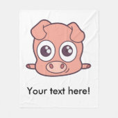 かわいいブタのclipart フリースブランケット (正面)