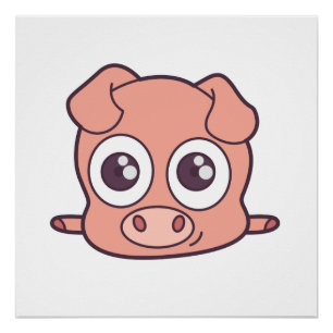 かわいいブタのclipart ポスター
