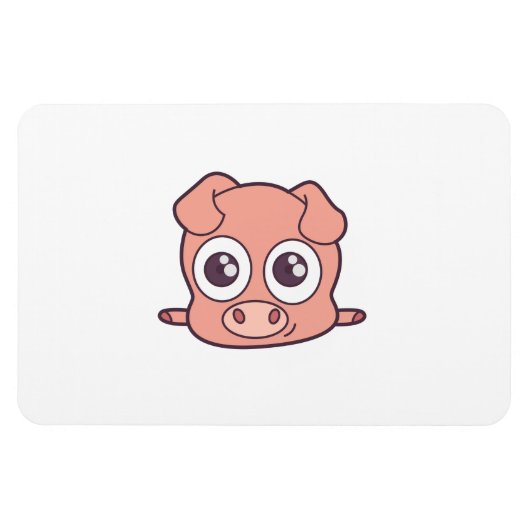 かわいいブタのclipart マグネット (横)