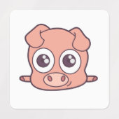 かわいいブタのclipart ラベル (デザイン2)